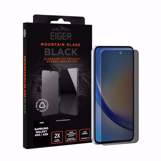 Picture of Eiger Eiger Mountain BLACK Privacy Screen Protector GRS for Samsung Galaxy A35 / A55